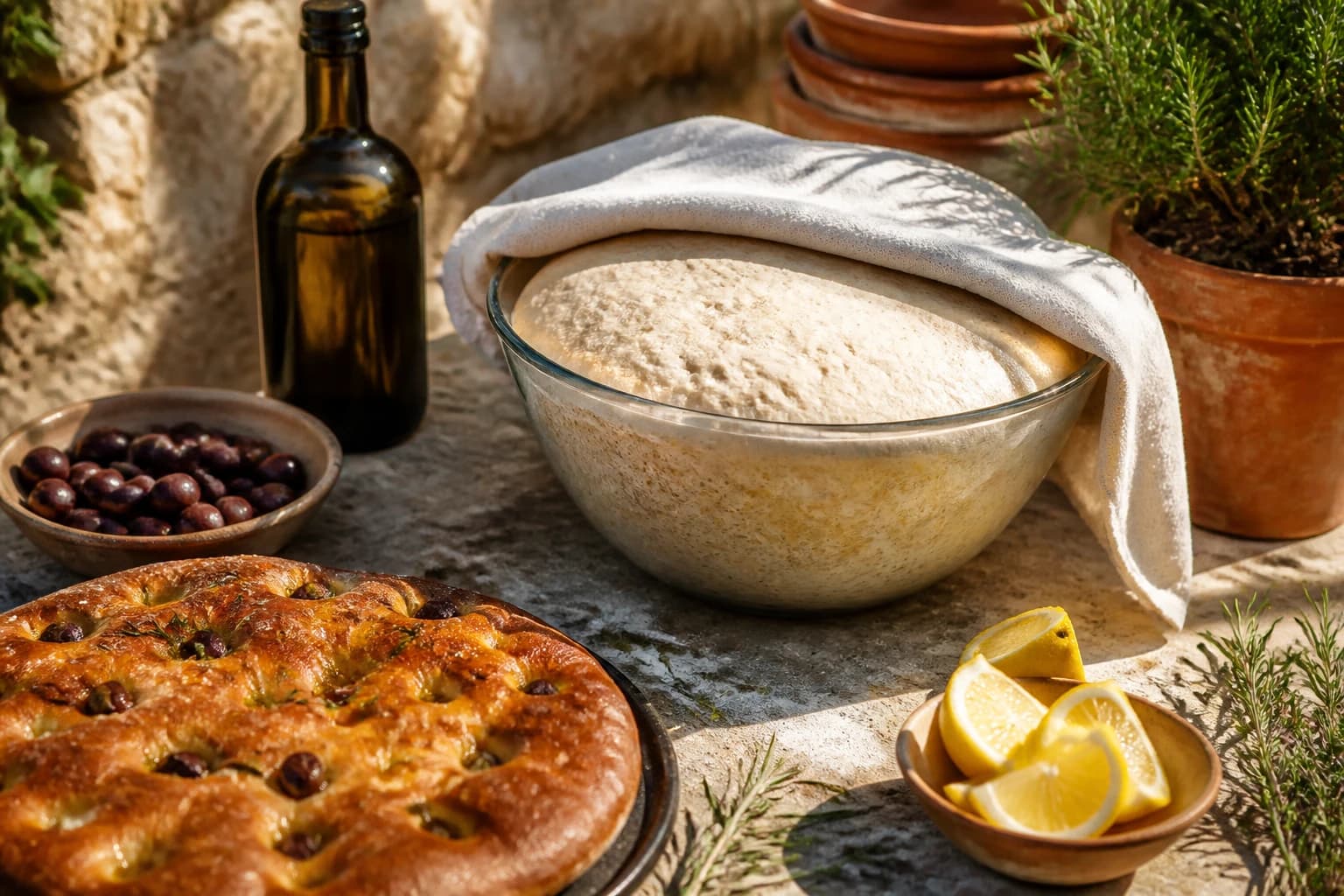 Etape 2 : Laisser lever la pâte — Pain pita maison : moelleux et gonflé à la poêle