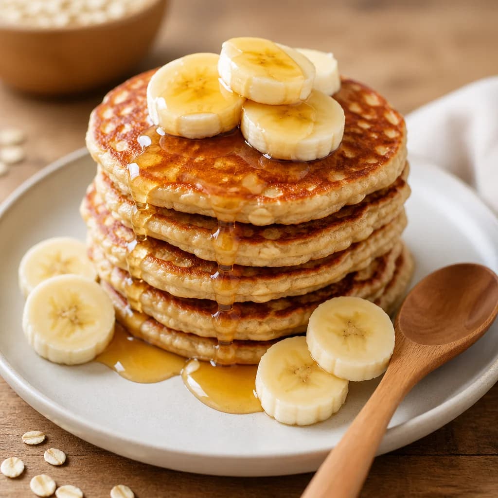 Étape 3 : Servir — Pancakes moelleux avoine & banane
