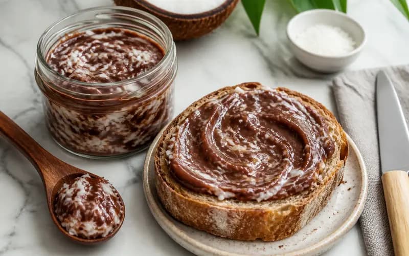 Pâte à tartiner coco-chocolat façon Bounty