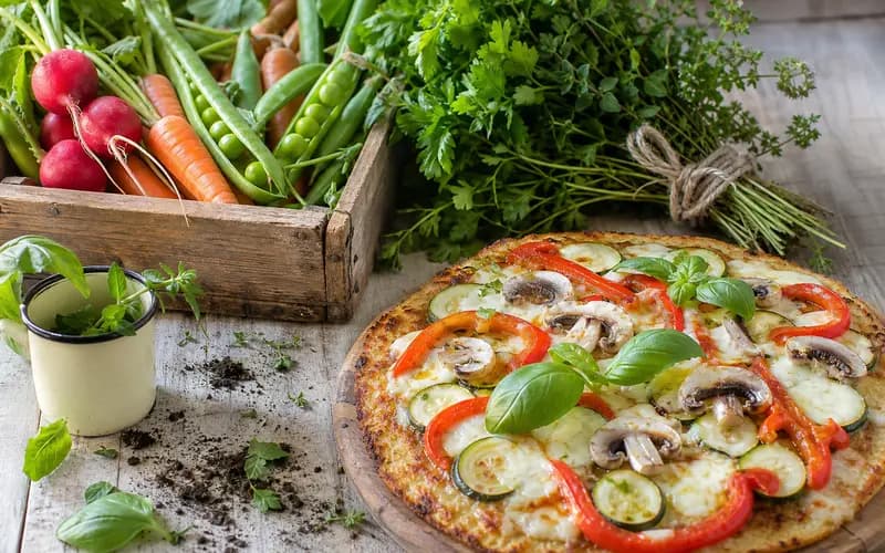 Pizza chou-fleur : 4 légumes, pâte croustillante