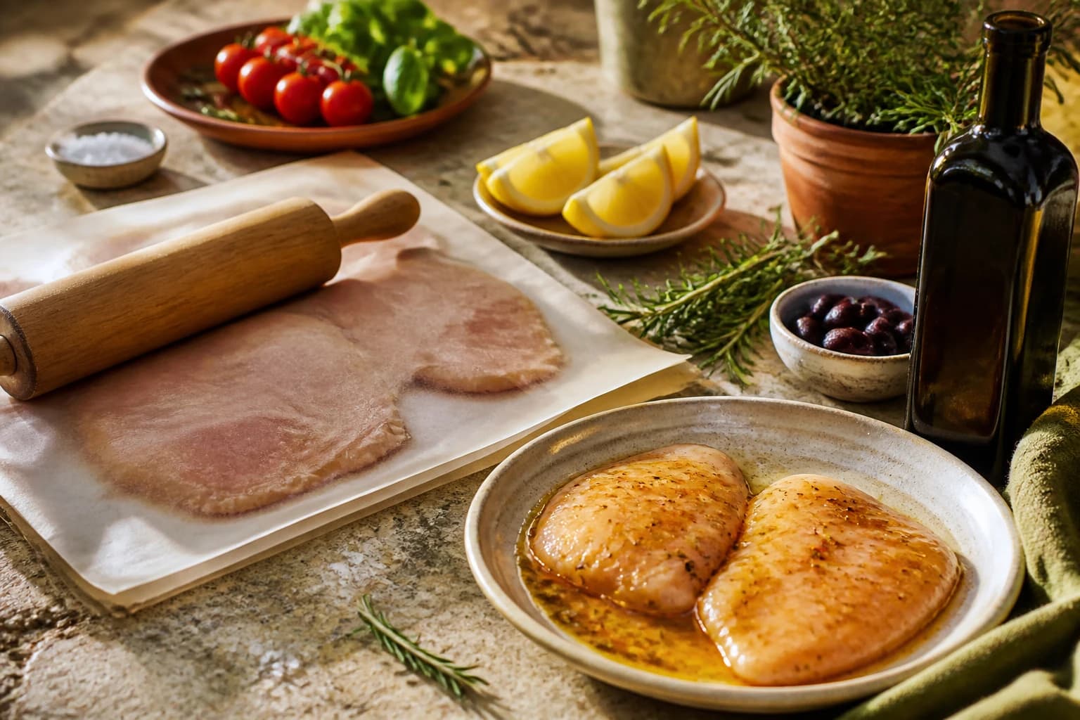 Etape 2 : Aplatir et mariner le poulet — Poulet grillé ail et miel : doré et fondant