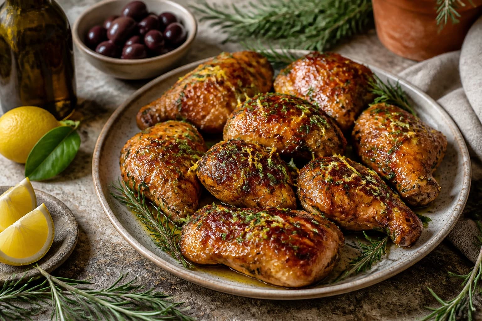 Etape 4 : Reposer et dresser — Poulet grillé ail et miel : doré et fondant