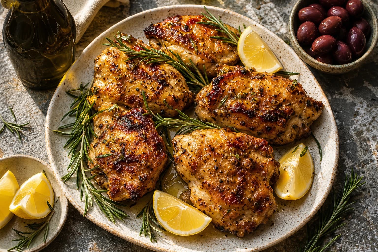 Poulet grillé ail et miel : doré et fondant