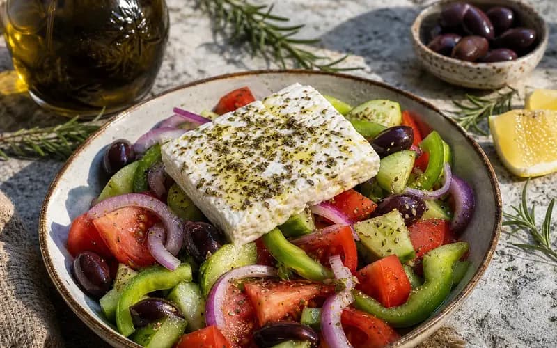 Salade grecque authentique : la vraie horiatiki