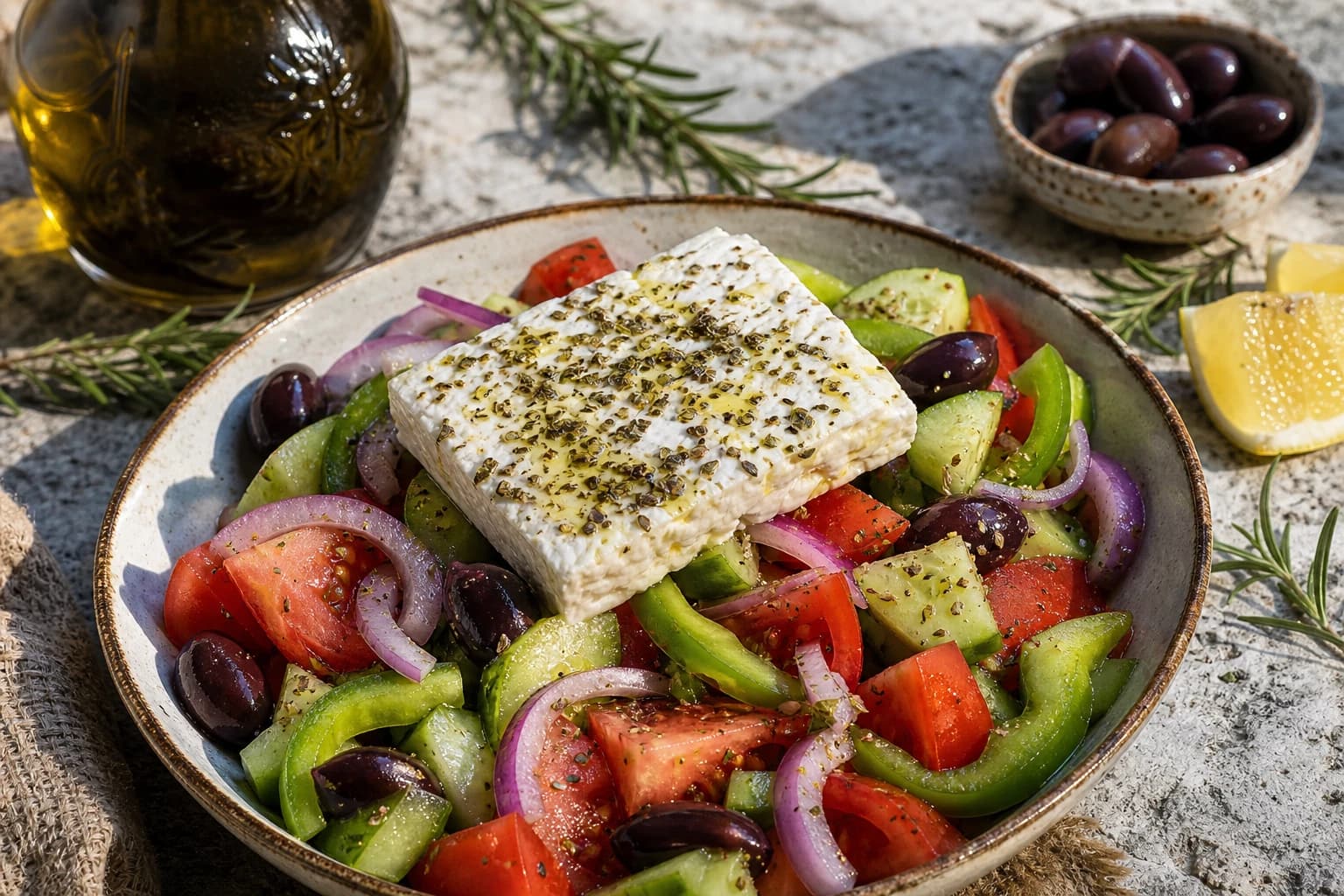 Salade grecque authentique : la vraie horiatiki