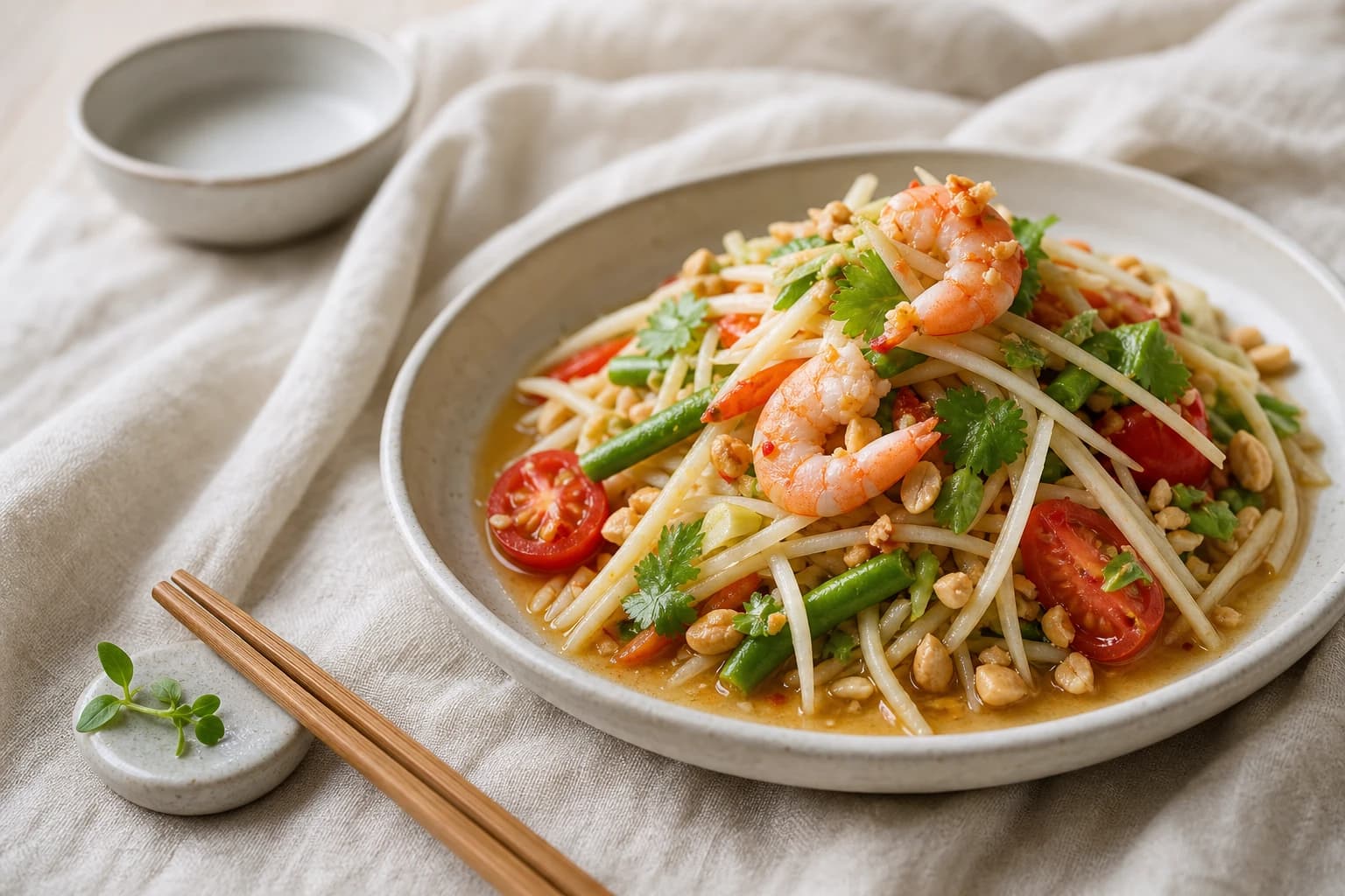 Salade thaï papaye verte & crevettes