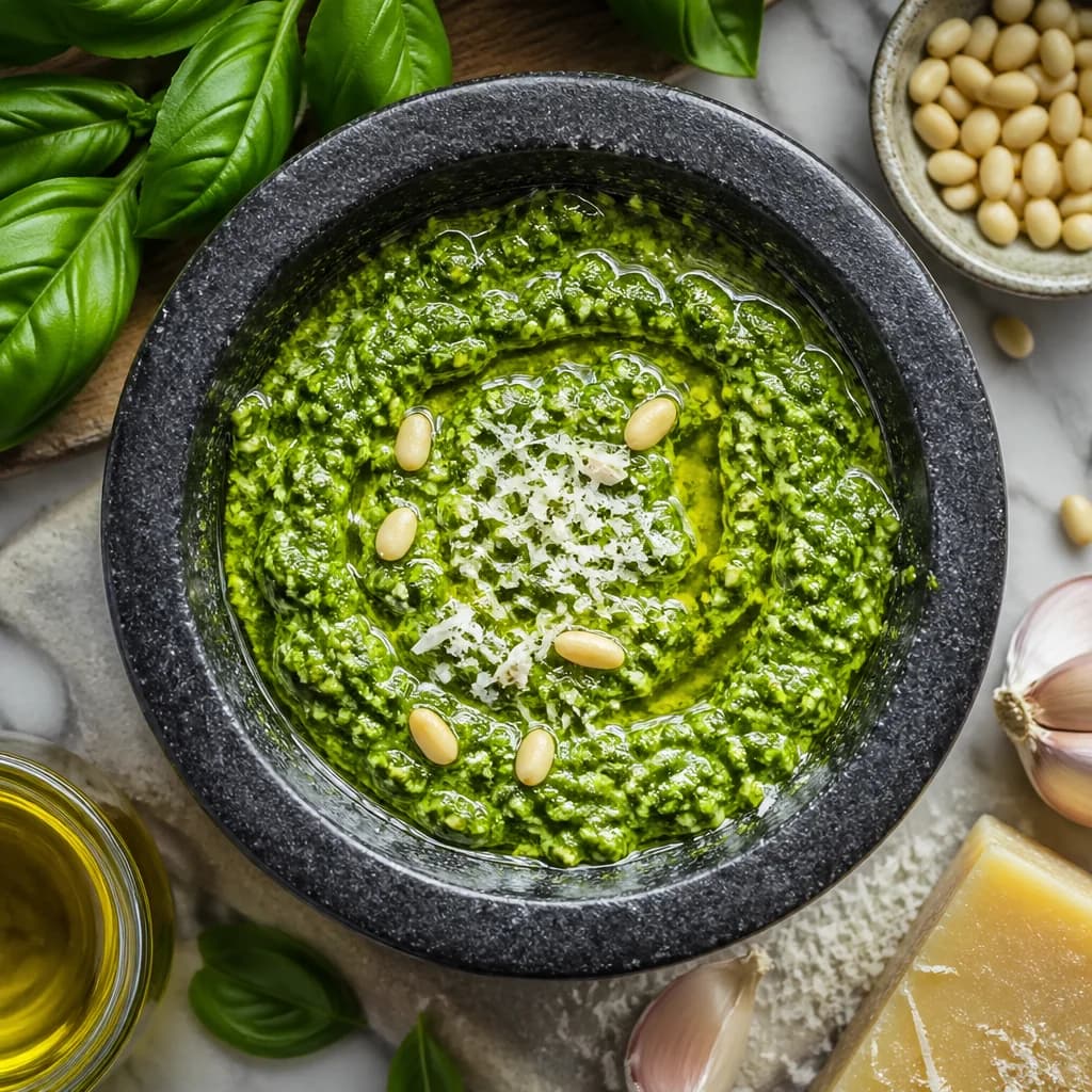 Étape 1 : Préparer le pesto maison — Salade de pâtes complètes au pesto