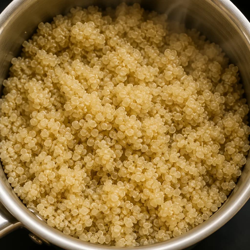 Étape 1 : Cuire le quinoa — Salade de quinoa, féta & menthe