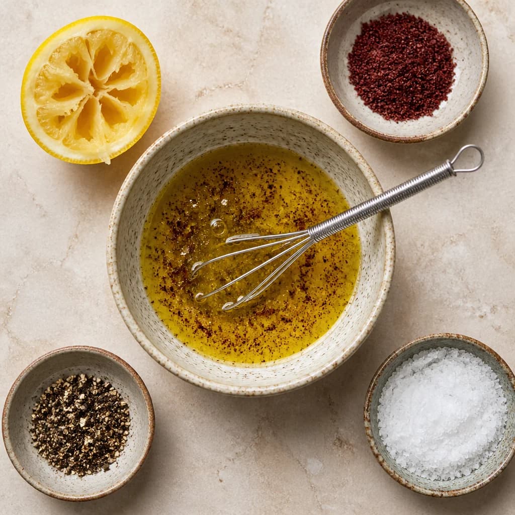 Étape 3 : Préparer la vinaigrette — Salade de quinoa, féta & menthe