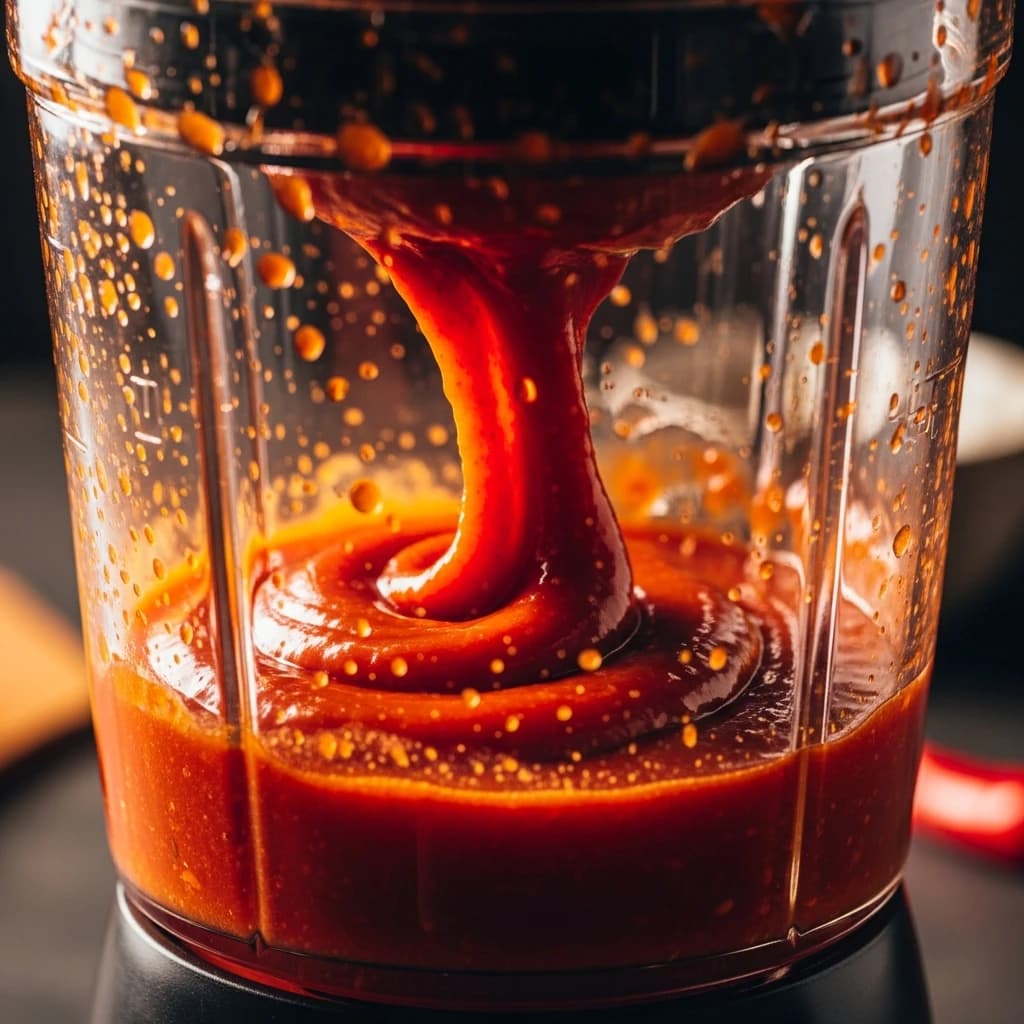 Etape 3 : Mixer jusqu'à obtenir une texture lisse — Sauce pimentée asiatique maison