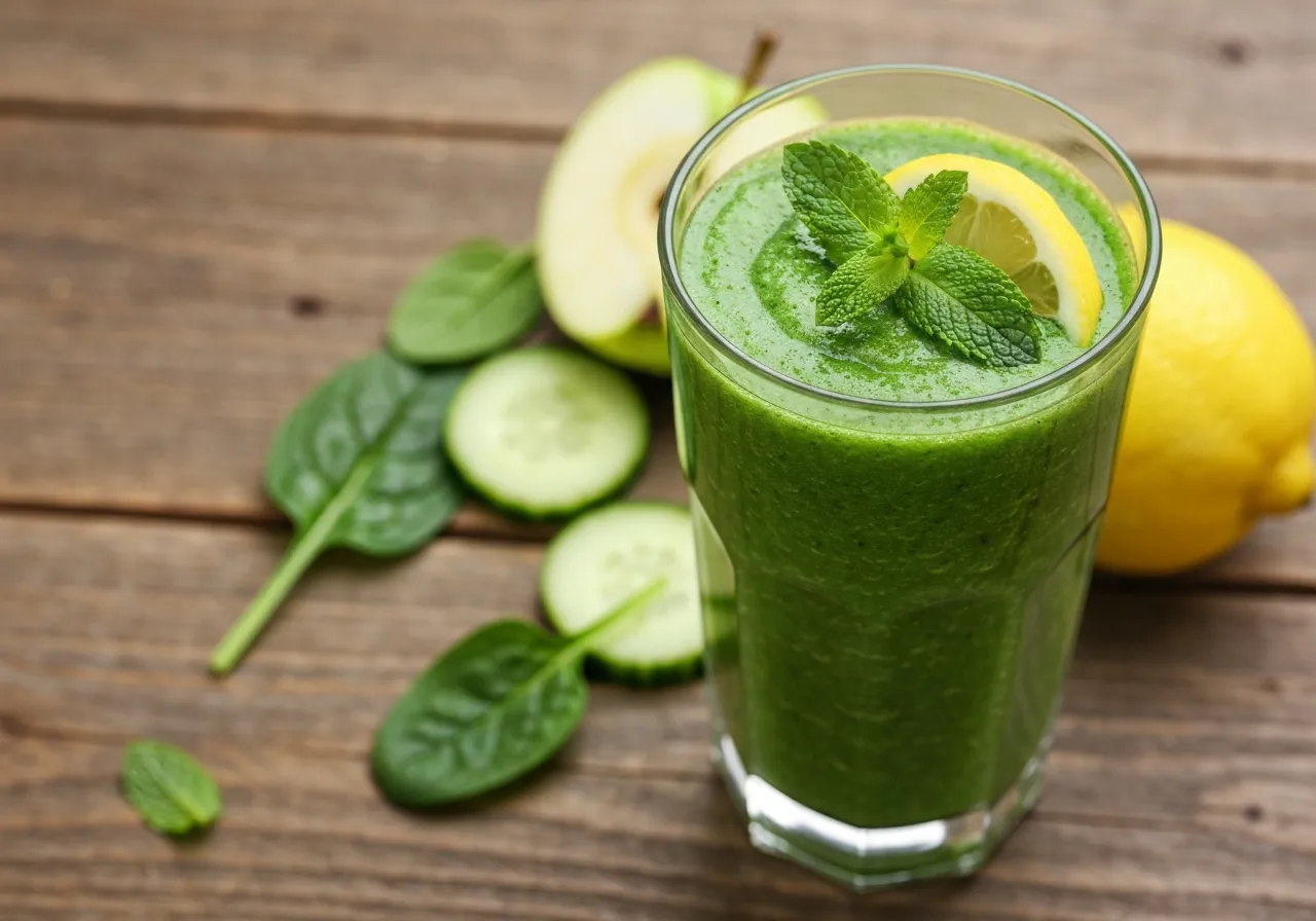 Smoothie détox vert : foie & énergie
