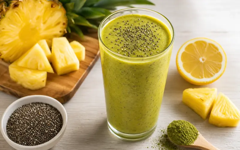 Smoothie détox minceur : ananas & matcha
