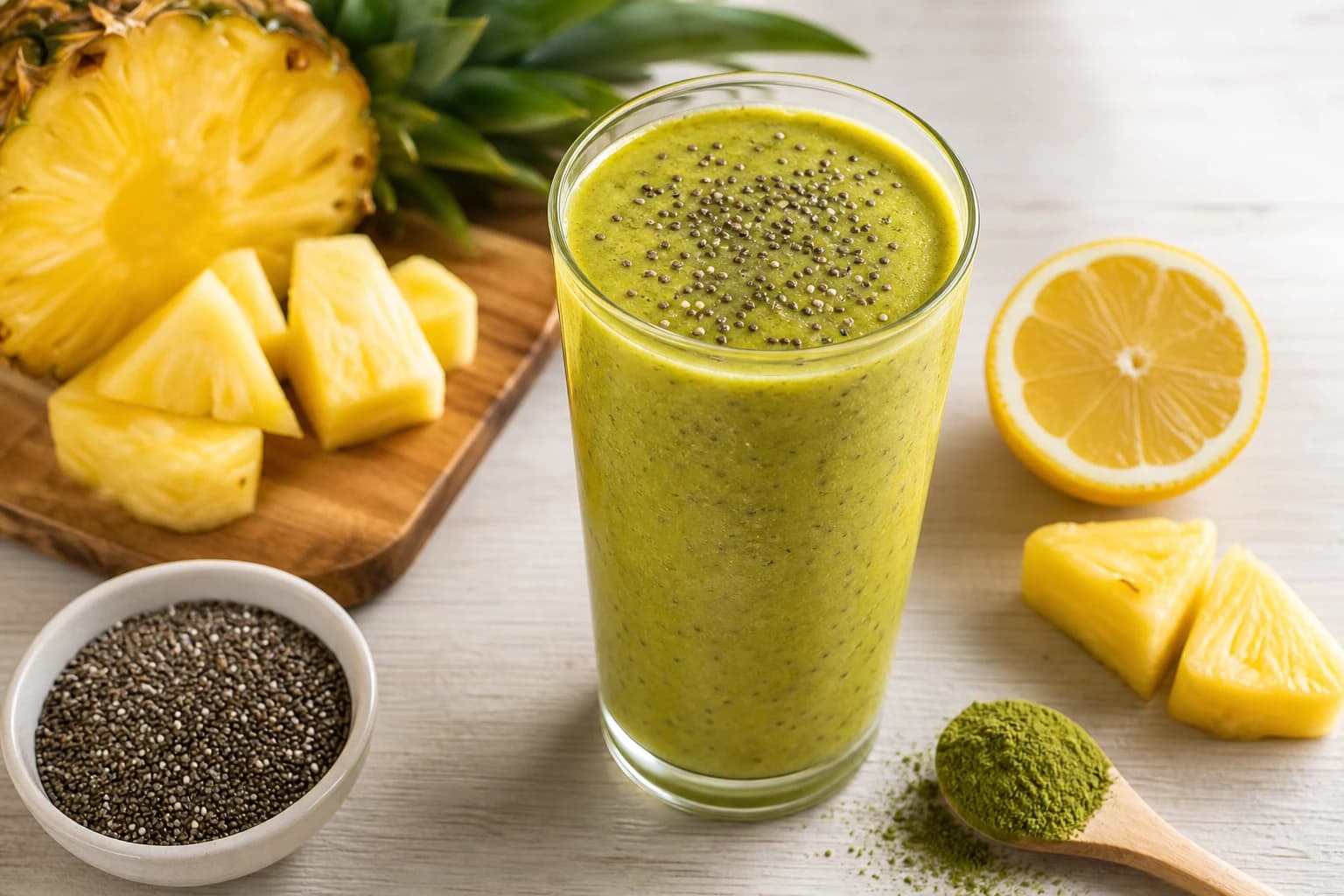 Smoothie détox minceur : ananas & matcha