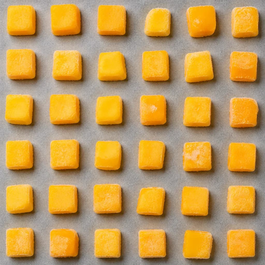 Étape 1 : Préparer la mangue congelée — Sorbet mangue crémeux sans sorbetière