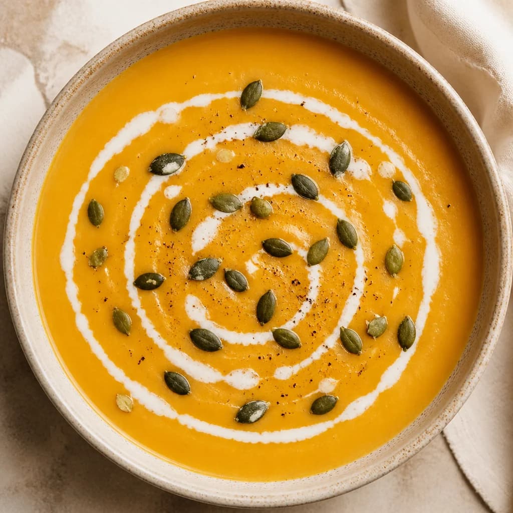 Étape 4 : Mixer et servir — Velouté butternut, coco & curry
