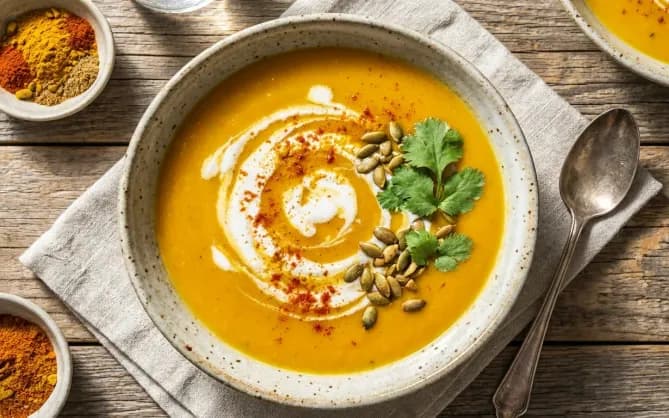 Velouté butternut, coco & curry