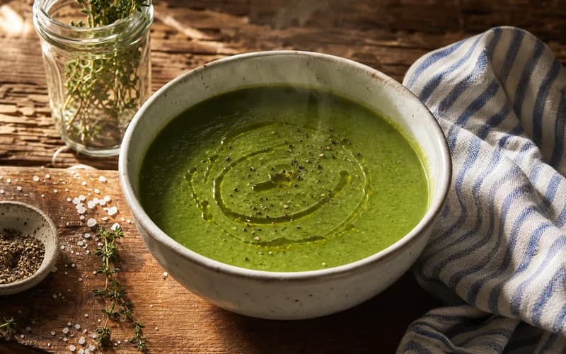 Soupe détox légumes verts minceur