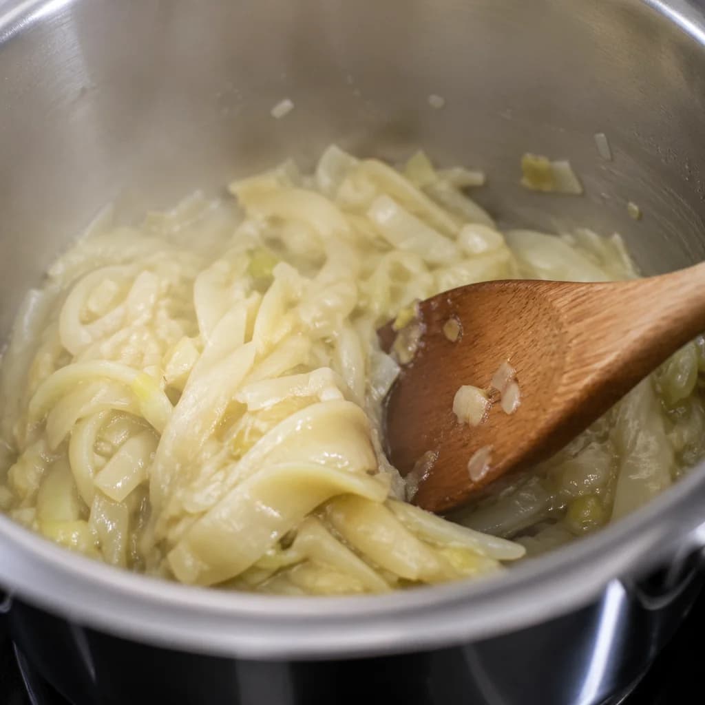 Étape 2 : Faire revenir les légumes — Velouté d'endives crémeux