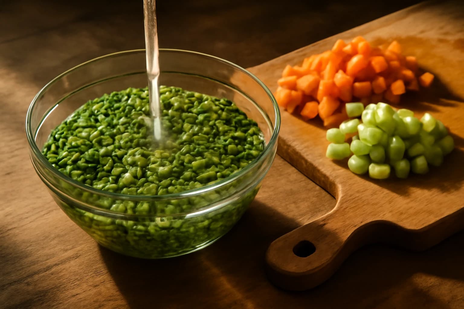 Etape 1 : Préparer les légumes et les pois cassés — Soupe de pois cassés au jambon fumé