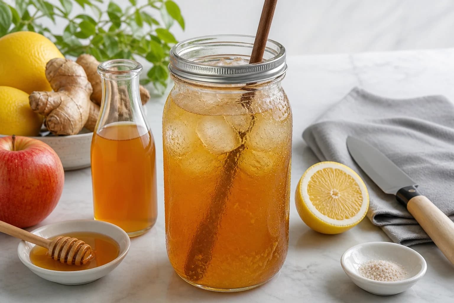 Etape 2 : Assembler le mélange acidulé — Switchel au vinaigre de cidre des fermiers