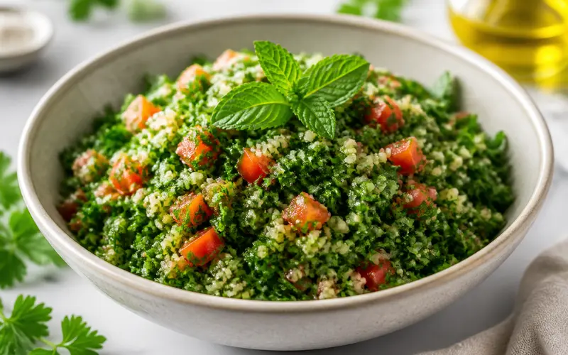 Tabouli libanais aux herbes fraîches