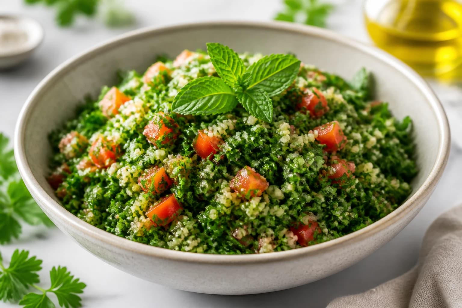 Tabouli libanais aux herbes fraîches