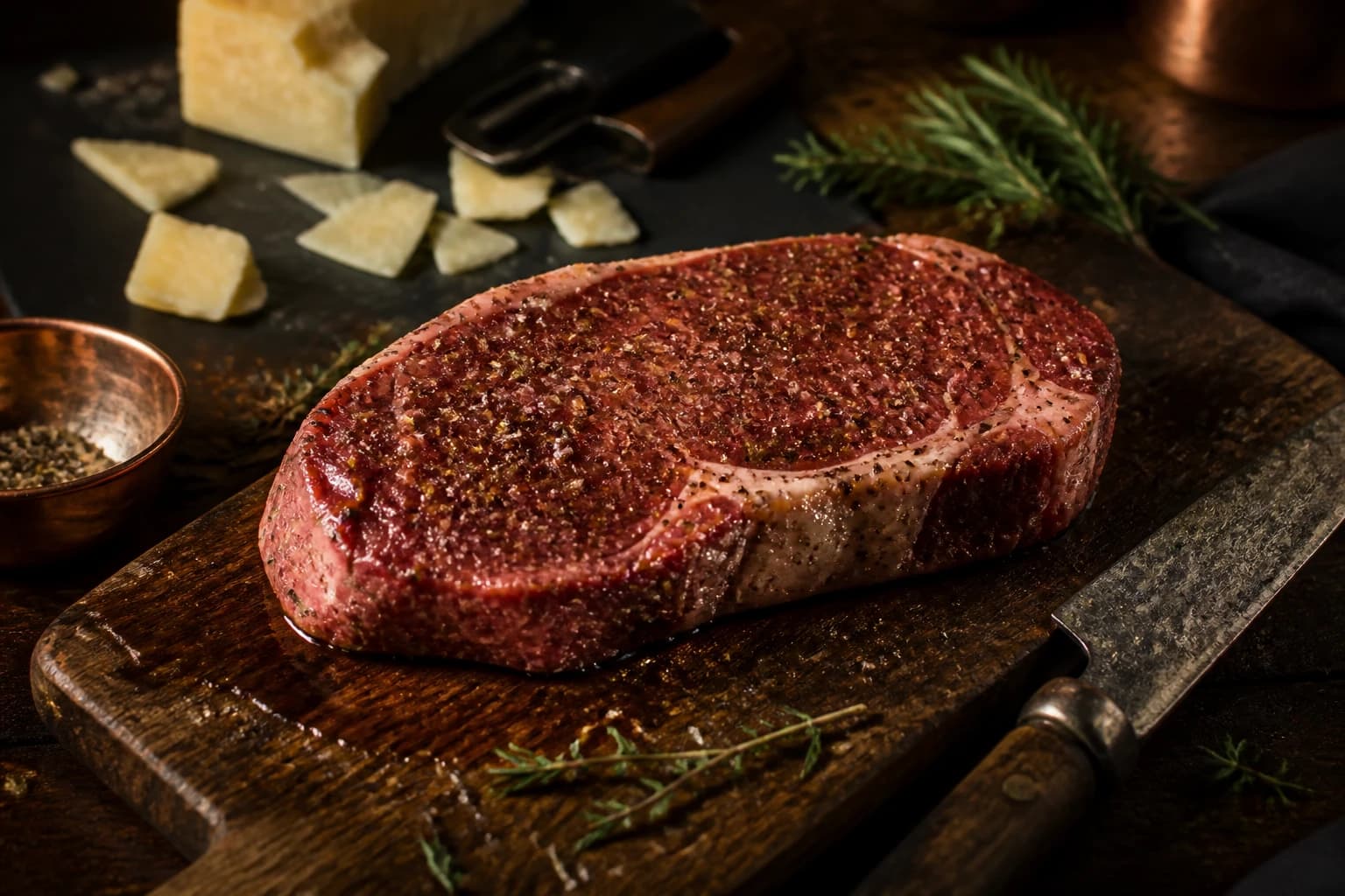Etape 1 : Tempérer et assaisonner la viande — Tagliata de bœuf à la roquette : tendre et fondante