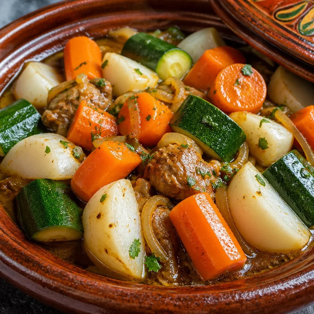 Étape 2 : Ajouter les légumes — Tajine végétarien abricots & miel