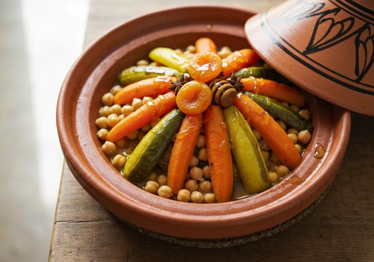 Tajine végétarien abricots & miel