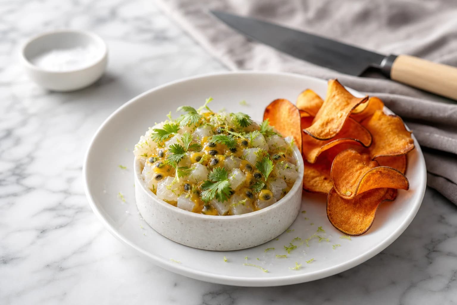 Tartare de cabillaud & passion