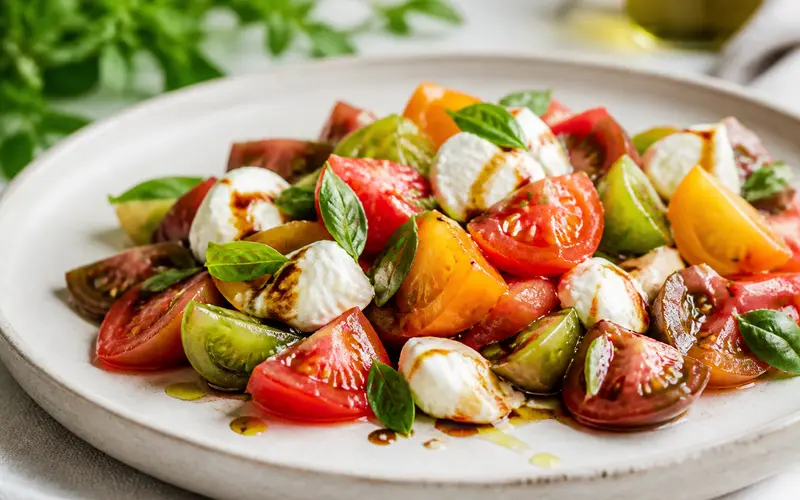 Tartare de tomates & mozzarella