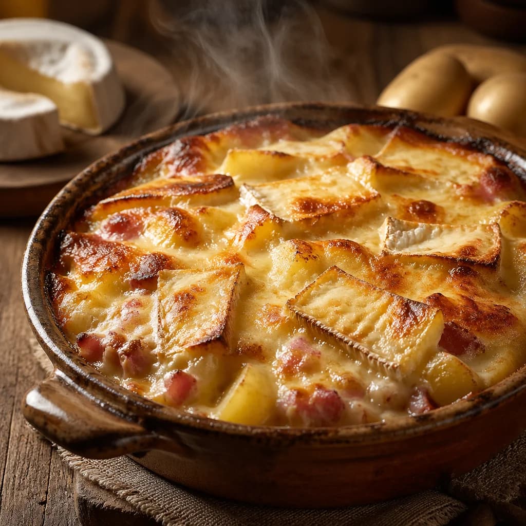 Étape 4 : Cuisson au four — Tartiflette savoureuse & allégée