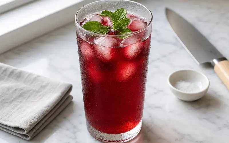 Thé glacé hibiscus : la recette éclatante