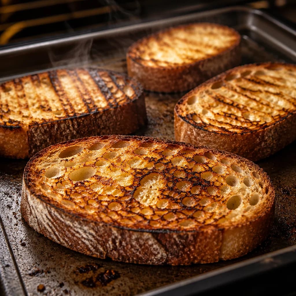 Étape 2 : Toaster le pain — Toasts italiens façon bruschetta