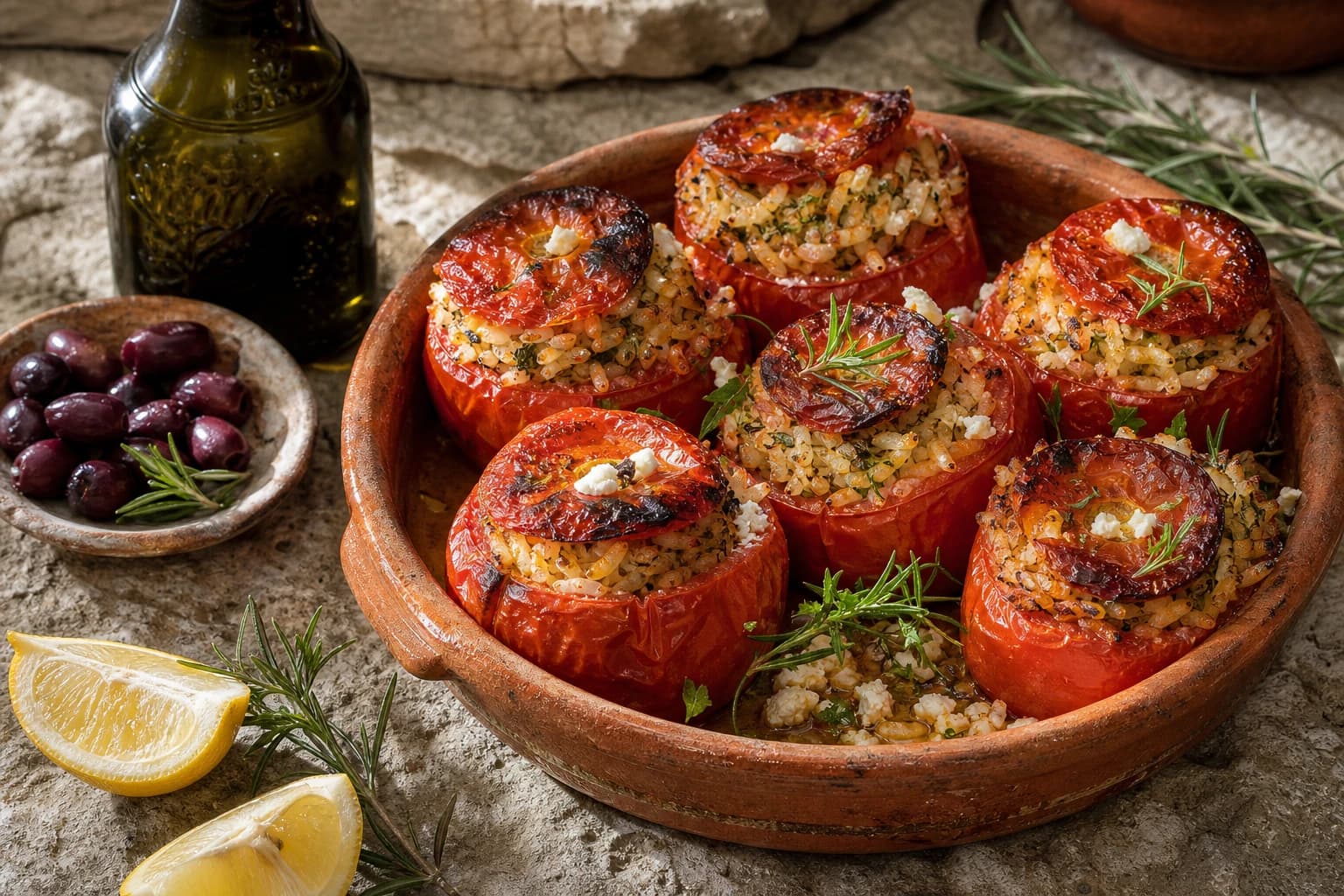 Tomates farcies grecques au riz