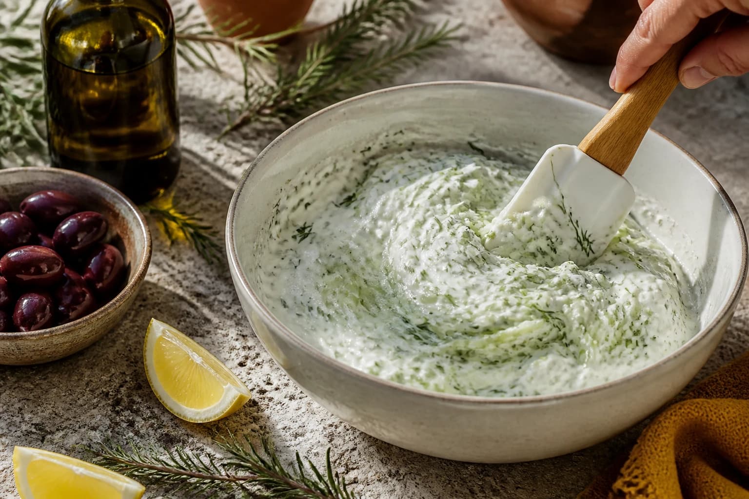 Etape 3 : Assembler le tzatziki — Tzatziki maison au concombre frais