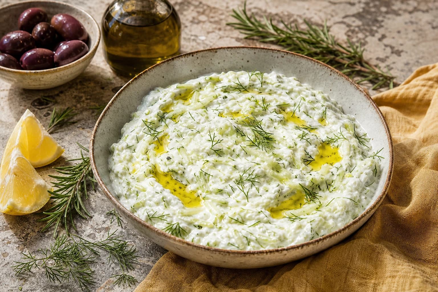 Tzatziki maison au concombre frais