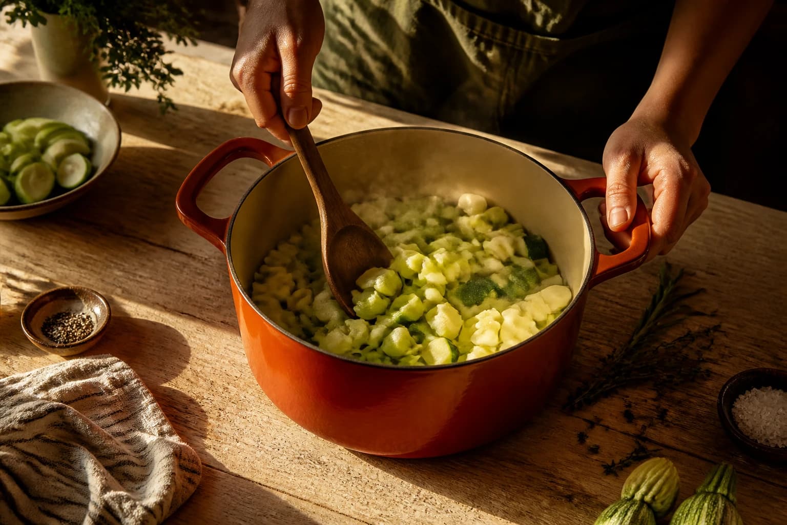 Etape 1 : Préparer les légumes — Vichyssoise courgette & poireau