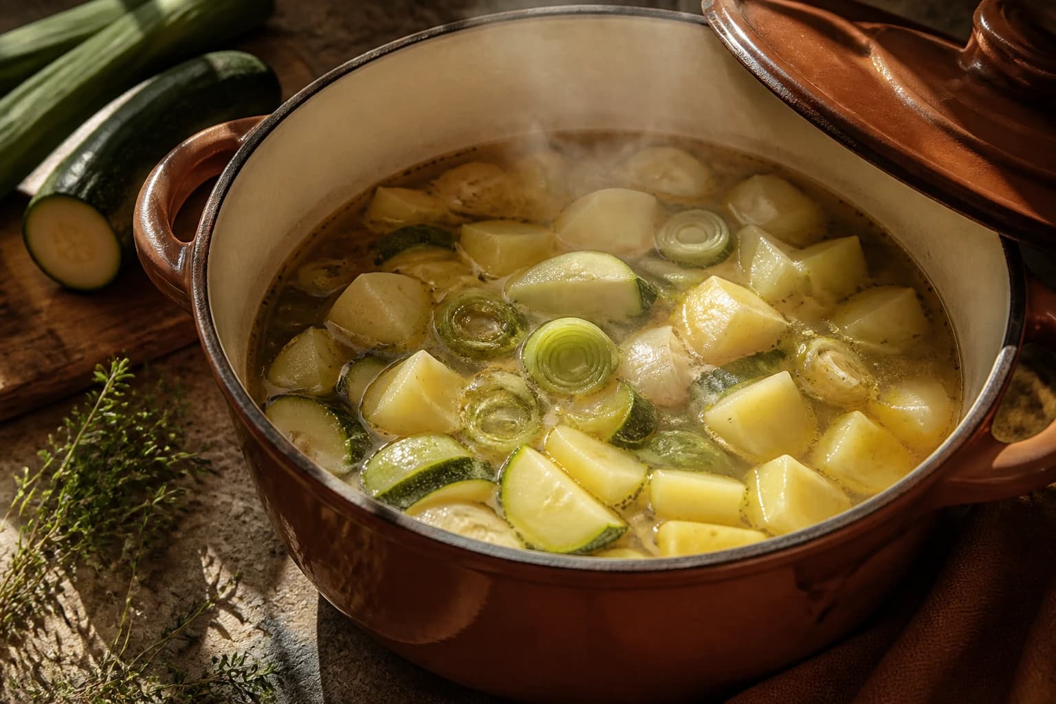 Etape 4 : Mixer et passer au chinois — Vichyssoise courgette & poireau