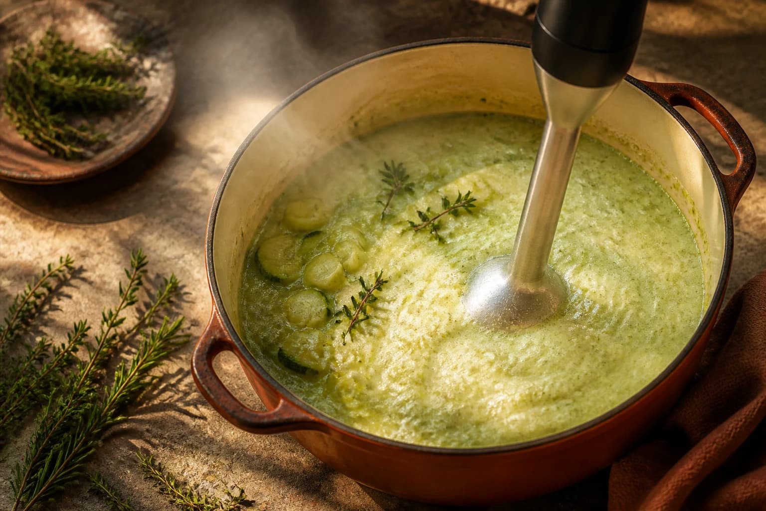 Etape 5 : Réfrigérer et dresser — Vichyssoise courgette & poireau