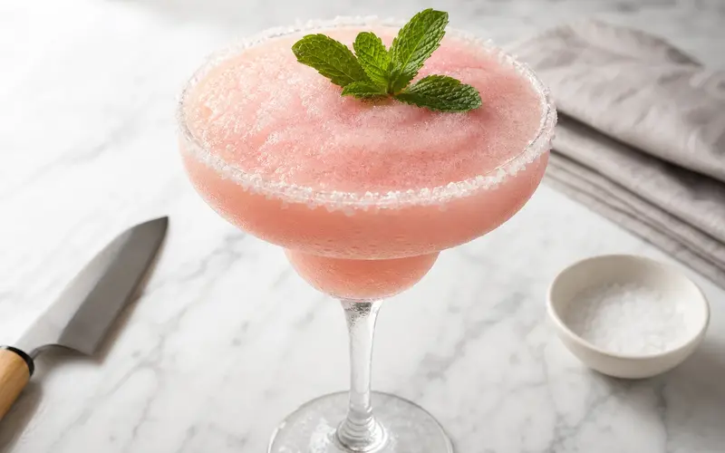 Virgin margarita pastèque au rim de sel