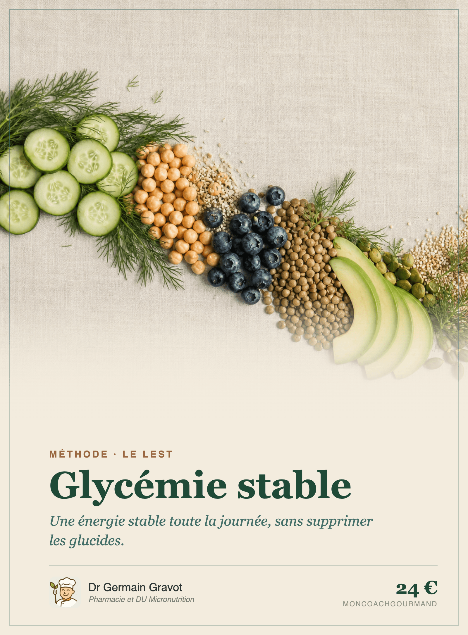 Couverture du guide Glycémie stable de MonCoachGourmand