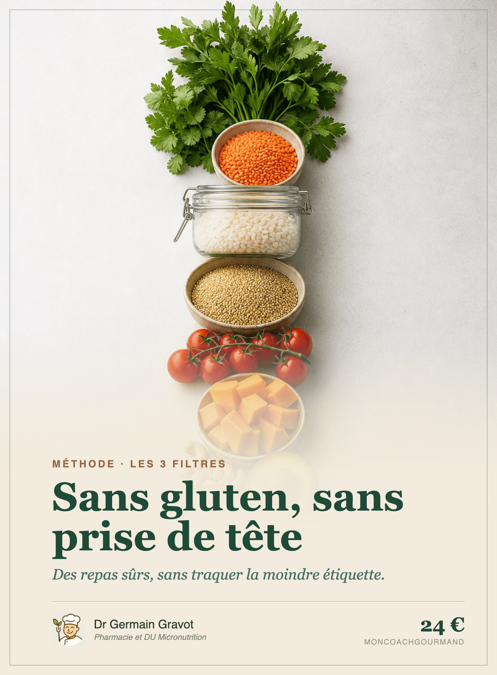 Couverture du guide Sans gluten, sans prise de tête de MonCoachGourmand