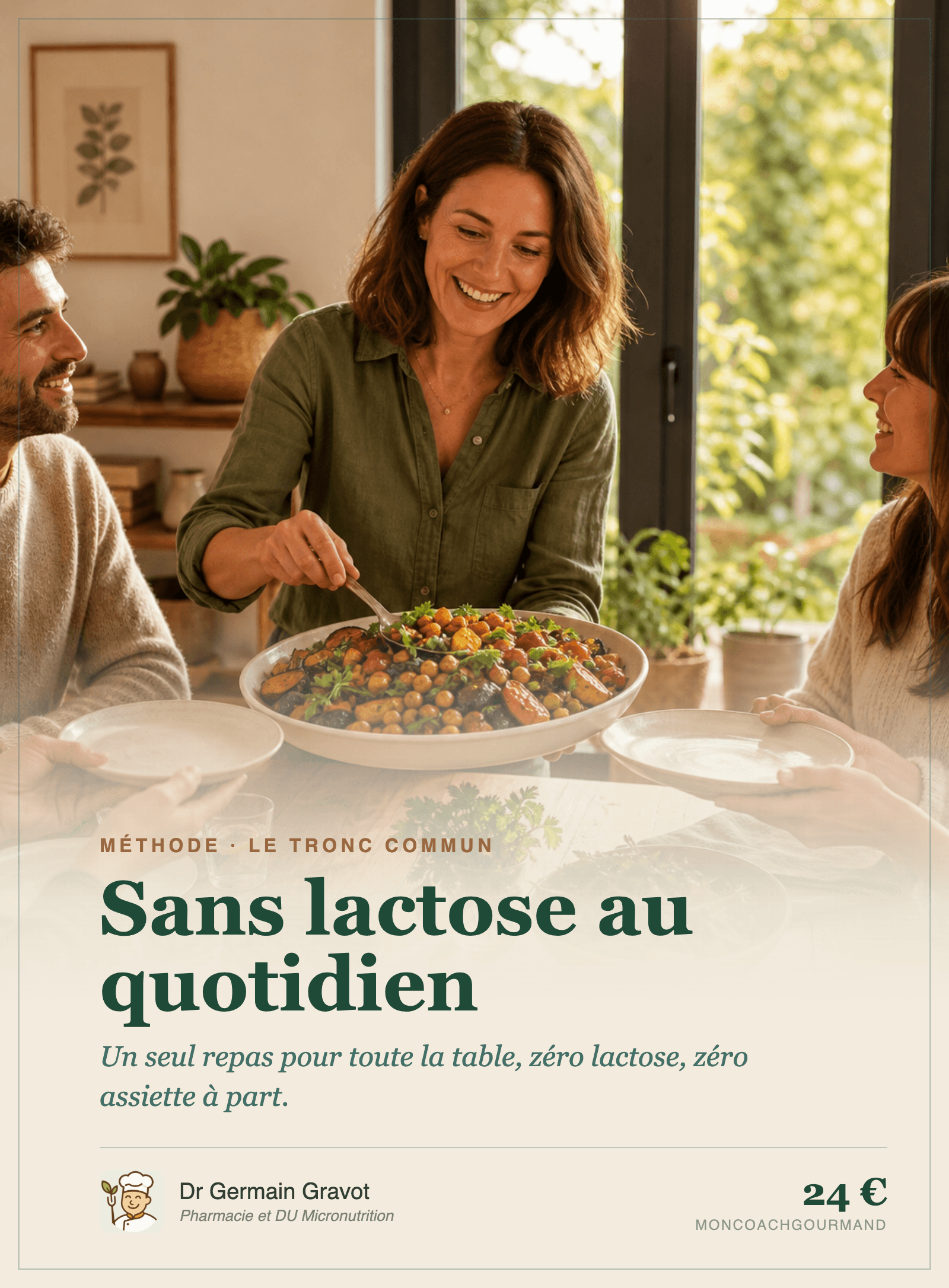 Couverture du guide Sans lactose au quotidien de MonCoachGourmand