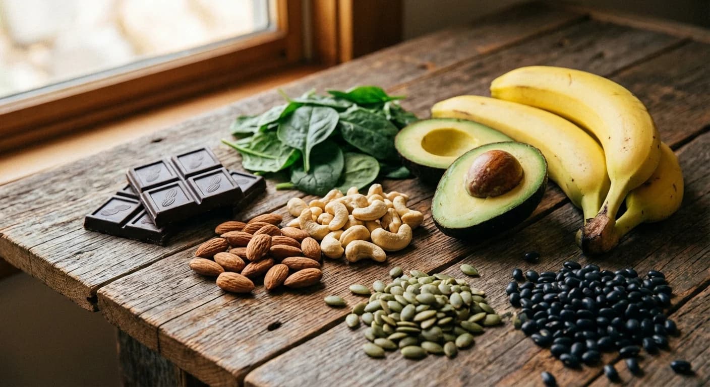 Carence en magnésium : symptômes, causes et aliments riches