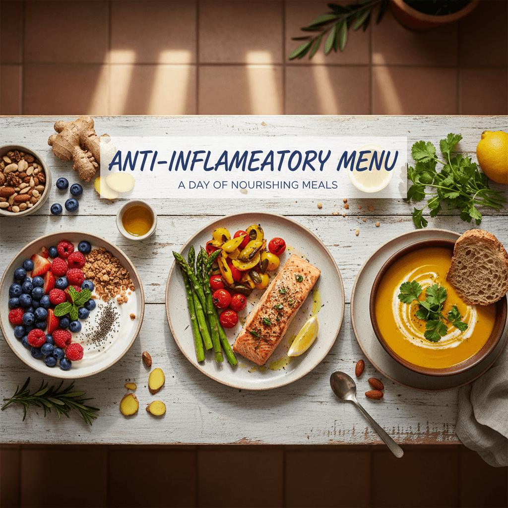 Exemple de menu anti-inflammatoire sur 7 jours complet