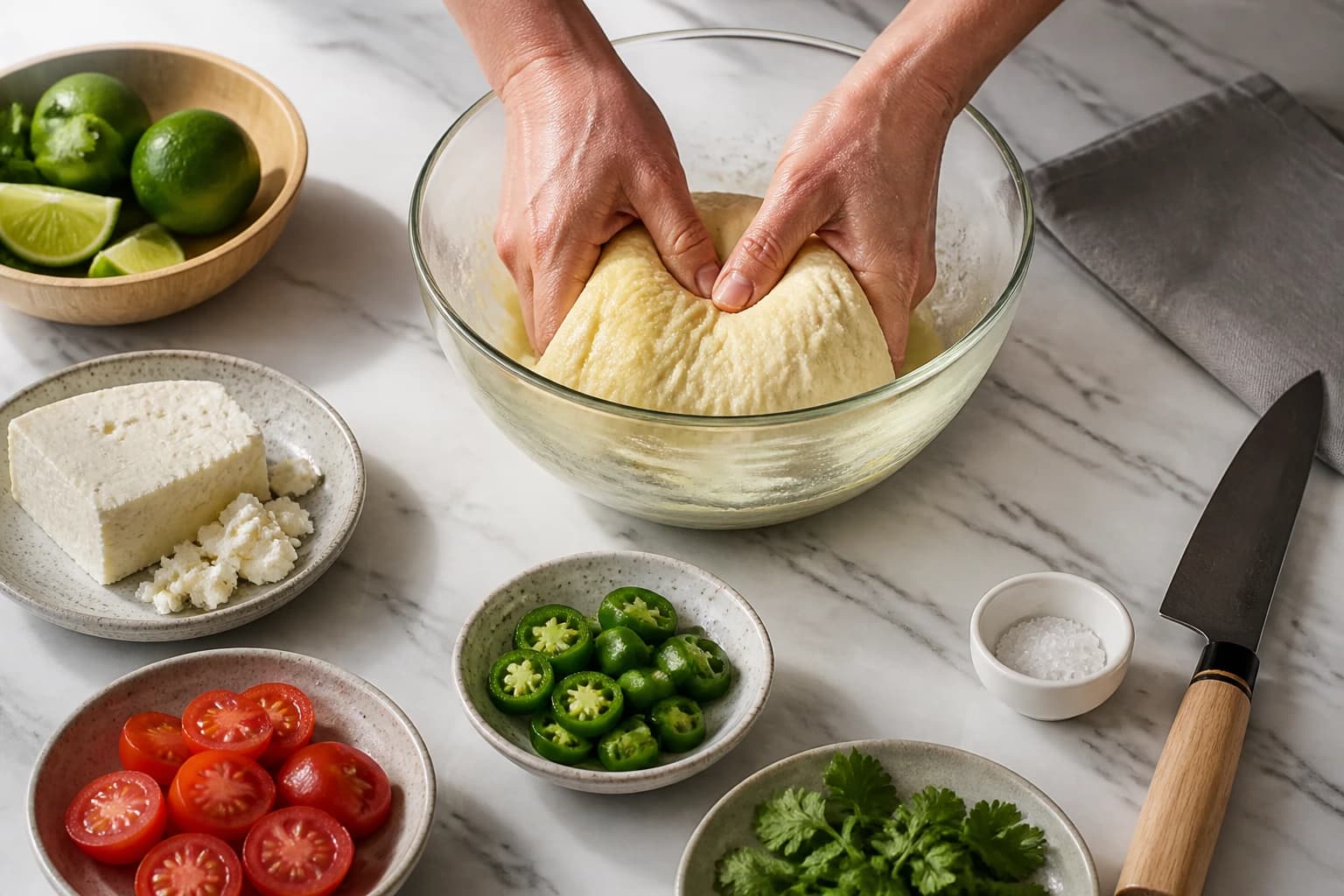 Etape 1 : Préparer la pâte à arepa — Arepa maïs healthy : la recette vénézuélienne
