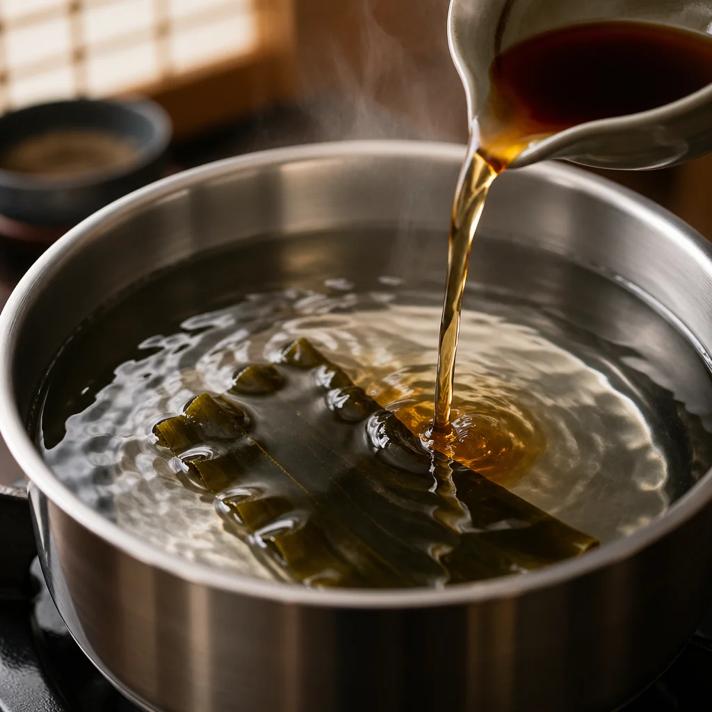 Étape 1 : Préparer le bouillon — Bol japonais soba au sésame
