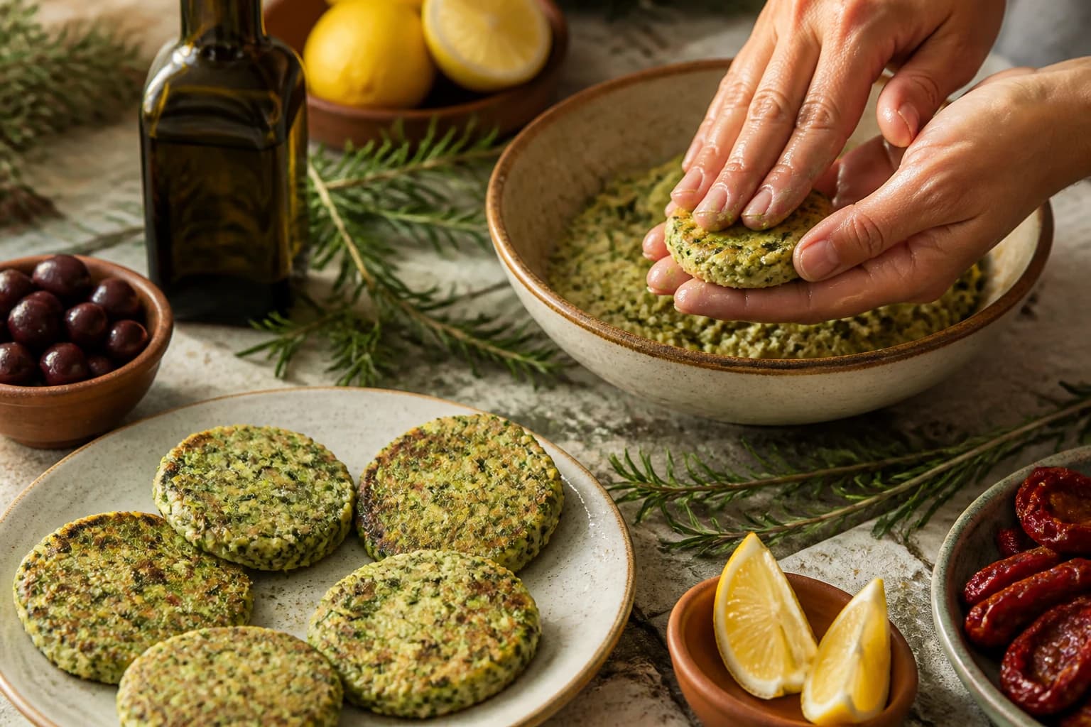 Etape 3 : Façonner les boulettes — Boulettes de courgette grecques dorées