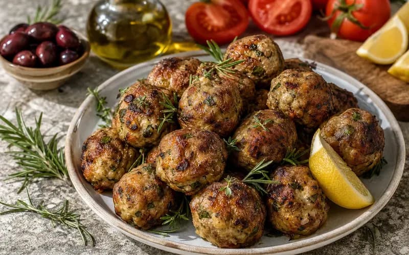 Boulettes grecques keftedes dorées
